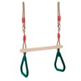 thumbnail image 4 of Columpio de trapecio con anillos de plástico para gimnasio interiores Verde Sunnimix Juguetes para columpios al aire libre, 4 of 5