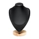 thumbnail image 4 of Elegante busto de exhibición de collares con base de madera, soporte de joyería liso, modelo duradero Negro M, 4 of 7