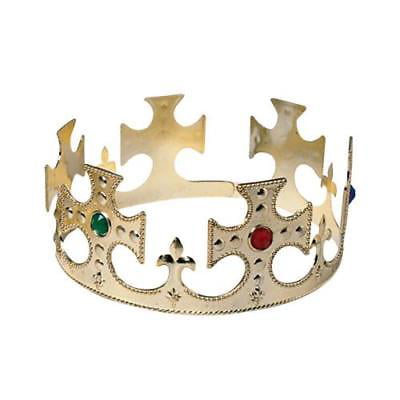 Jeweled Plastic King Crown For Dz