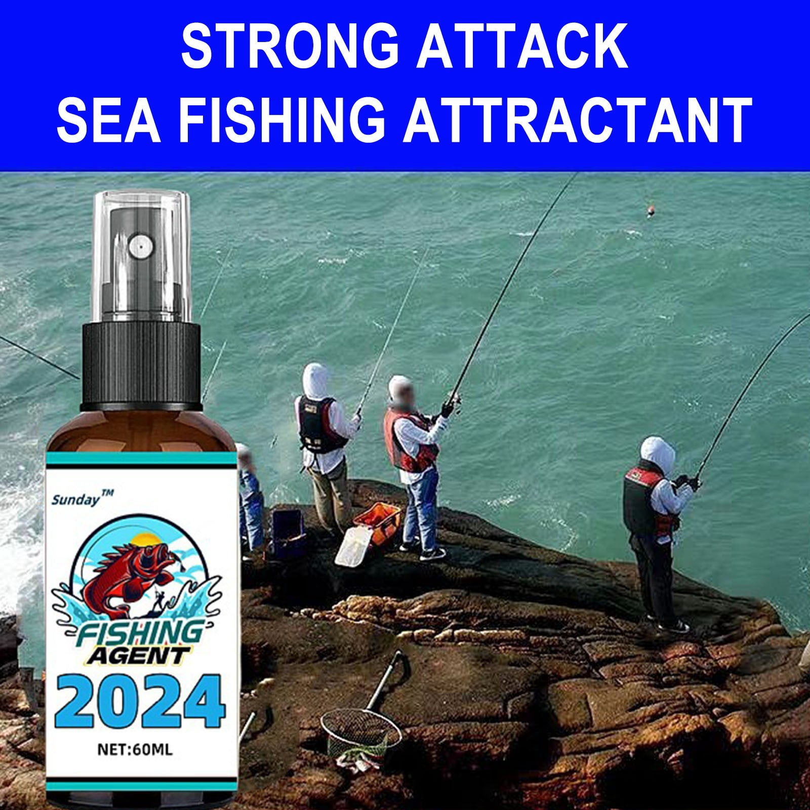 Vxdvou Highly Effective Fish Attractant Liquid for instantaneous Baiting and Lure, Suitable for Multiple Marine and Freshwater Species