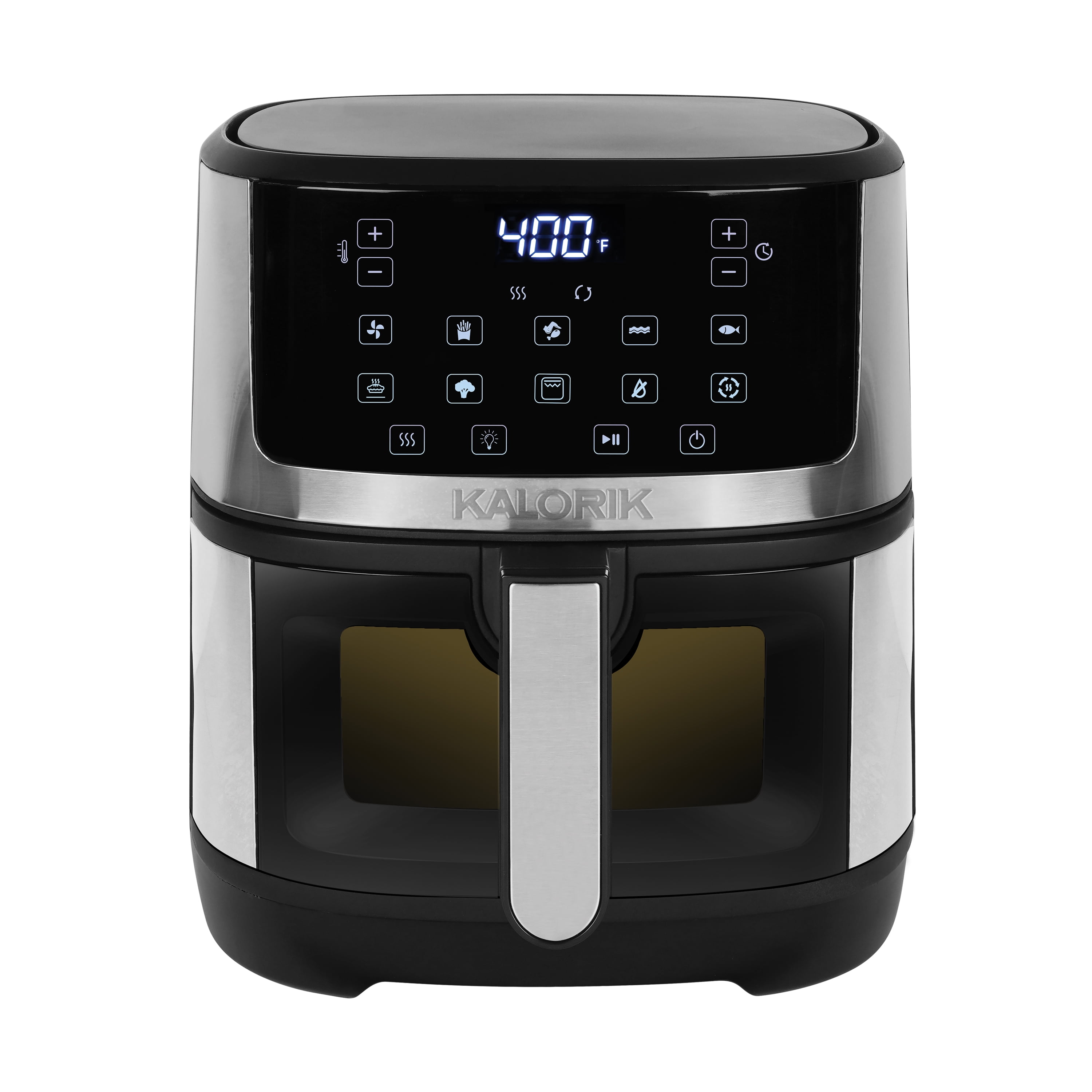 Kalorik 7 Quart Touchscreen Air Fryer XL Capacity Black Steel with Viewing Window FT 52324 BK Walmart