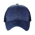 thumbnail image 2 of C.C Unisex Tie Dye Pattern Front Panel Adjustable Mesh Trucker Baseball Cap, Navy, 2 of 4