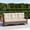 Beige, variant on NestNook 3-Seater Outdoor Patio Sofa, PE Wicker Patio Couch, 24.6-inch Deep Seat, 4.72-inch Olefin Cushions, Wood-Grain Steel Frame, 900 lb Capacity