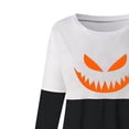 thumbnail image 3 of Blusa suelta informal de manga larga con cuello redondo y bolsillo para mujer, Tops estampados de Halloween Pompotops  hdfakjf4455, 3 of 4