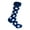 Navy with White, variant on Men's Mid-calf Polka Dots Dress Casual Socks in Navy with Orange Color
