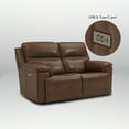 thumbnail image 5 of Genuine Leather Reclining Loveseat with Zero Gravity, Adjustable Headrest & Footrest, USB/Type-C Ports & Cross-stitching Detail, 5 of 6