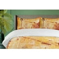 thumbnail image 4 of Ambesonne Orange Duvet Cover Sets, Retro French Street, 2-King, Tan, 4 of 7