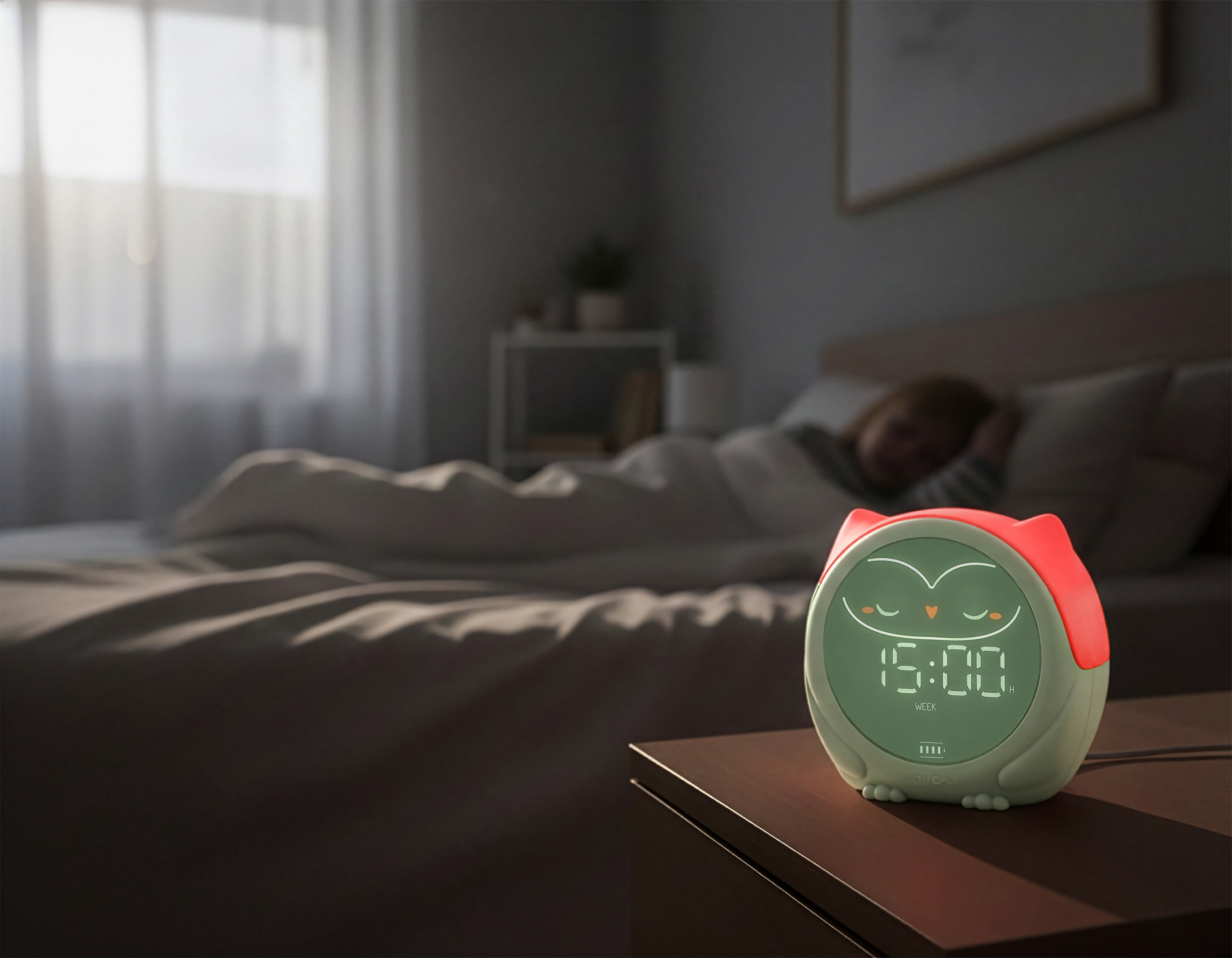 Owlie Soothing Sounds Nightlight Clock with Sleep Training by Cloud B