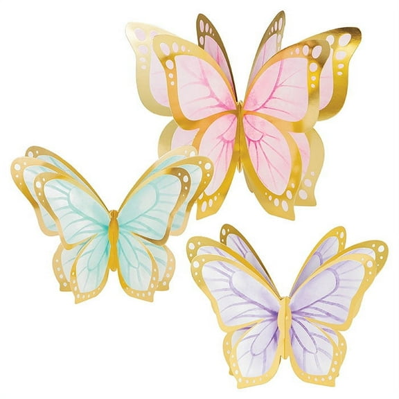 18 Count Bulk Pack Shimmering Butterfly Centerpieces
