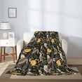 thumbnail image 2 of Gaeub Owls And Plants Print Flannel Throw Blanket, Home Fleece Throw Blanket for Couch or Bed,Decorative Blankets,Lightweight Fuzzy Flannel Blanket-50"x40", 2 of 6