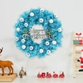 thumbnail image 4 of Christmas Decoration Wreath, Mini Artificial Christmas Wreath, 12 Inch Desktop Christmas Wreath Door Window Hanging Ornaments, PVC Material, Pink and Blue Color, Indoor Outdoor Holiday Decor, 4 of 6