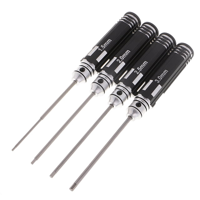 Juego de Herramientas de Destornillador Destornillador de 4 Piezas 1,5 / 2,0 / 2,5 / 3,0 Mm Sunnimix Destornillador hexagonal RC