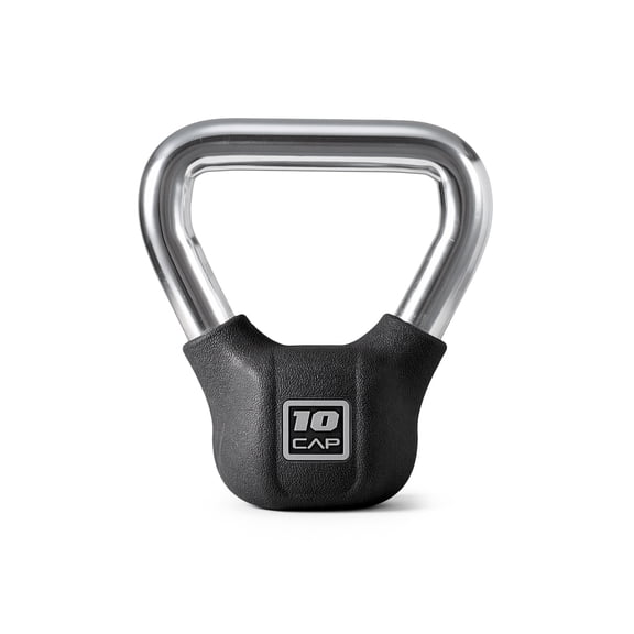 CAP PVC-Coated Cast Iron Kettlebell, Home Gym Strength Training Weight, 10-35 LB