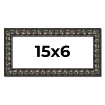 15x6 Frame Black-Brown Medieval Solid Wood Picture Frame | 1.5 Inch Moulding Width | Gotham Beveled