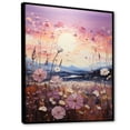 thumbnail image 2 of Designart "Meadow Twilight painting" Floral Floater Framed Canvas Print, 2 of 7