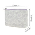 thumbnail image 2 of Unique Bargains 1 Pc Durable Rectangle Flat Hearts Makeup Bag for Travel Small Purple Polyester, 2 of 6