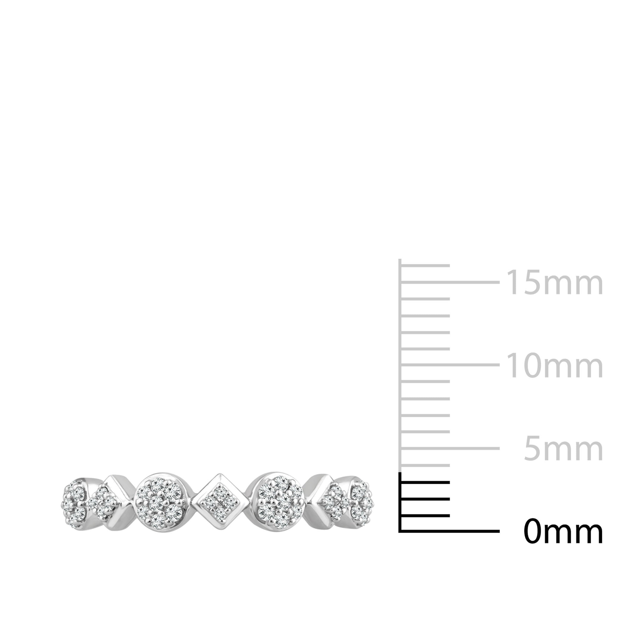 Color of Love 1/6 Carat T.W. Diamond Stackable Band in 10K White Gold (I-J,I3)