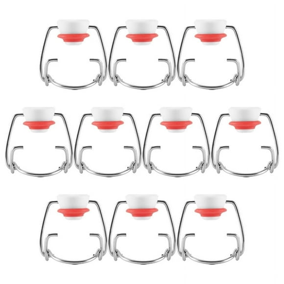 Swing Top Glass Bottle Caps Flip Beer Bottle Swing Cap for Grolsch Style Beer Bottle Beer,Soda Bottles,Homebrewing 10Pcs