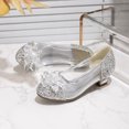 thumbnail image 3 of Mgmyaa Girls Princess Leather Shoes High Heels Performance Transparent Crystal Dance Shoes for Little Kid Big Kid, 3 of 5