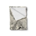 thumbnail image 2 of Botany Soft Flannel Fleece Throw Blanket, Detailed Skeleton of Leaves Autumnal Romantic Pattern, Cozy Plush for Indoor and Outdoor Use, 60" x 80", Ivory Taupe Grey, by Ambesonne, 2 of 6