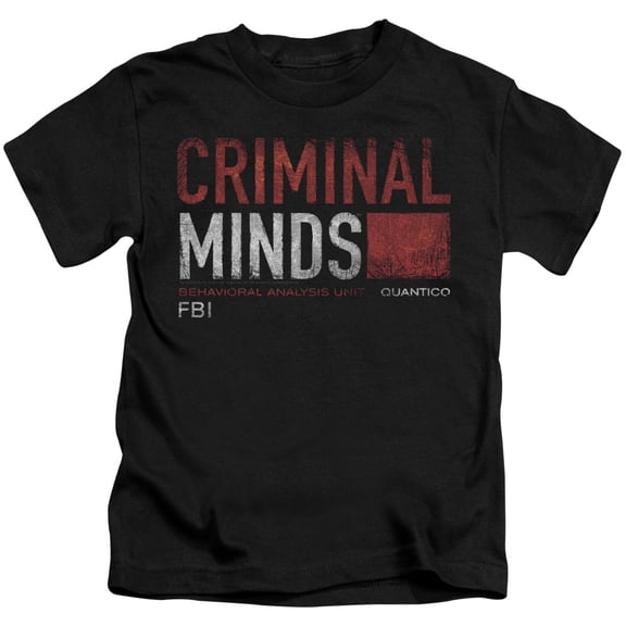 Criminal Minds Title Card Youth 18/1 T-Shirt Black