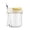 @002-White, variant on YiJuHui 430ML Glass Breakfast Cup With Phone Holder Overnight Oatmeal Cup, Food-Grade Glass Milkshake Yogurt Cup Built-In Spoon Leakproof Lid Portable