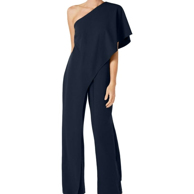 Adrianna Papell Womens Solid Jumpsuit navy 4