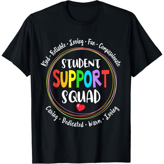 Student Support Squad School Counselor Student Services T-Shirt mens t shirt，black，women，funny，misfits，men，journey