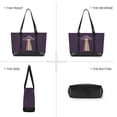 thumbnail image 6 of FORMRS Canvas Laptop Tote Bag for Women with 15.6" Computer Compartments Shoulder Handbag, Colorful UFO, 6 of 7