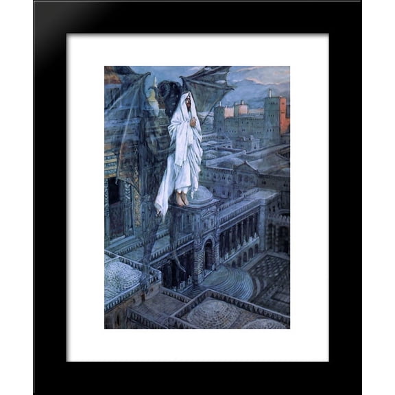 Satan Tried To Tempt Jesus 20x24 Framed Art Print by James Tissot