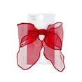 thumbnail image 2 of Time and Tru Women's Organza Bow Hair Clip, Red, 2 of 4