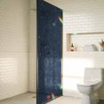 Navy Blue Starry Sky Stars Window Privacy Film, Rainbow Film Decorative ...