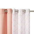 thumbnail image 6 of Better Homes & Gardens Blush Pink Embroidered Lattice Sheer & Twill Weave 4 Piece Curtain Set, 84", 6 of 6