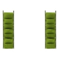 thumbnail image 2 of Toystoory Macetas de flores colgantes verticales de tela transpirable, ecológicas e hipoalergénicas, fáciles de verde, impermeables, 30*100*7 Verde impermeable 30*100*7 2piezas, 2 of 6