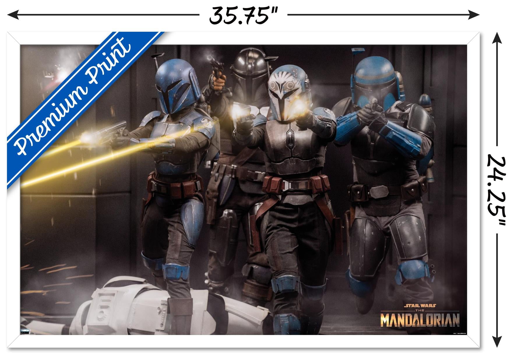 Star Wars: The Mandalorian Season 2 - Battle Group Wall Poster, 22.375" x 34", Framed