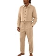 thumbnail image 5 of Czstvyn Men's Stretch Set Button Solid, 5 of 9
