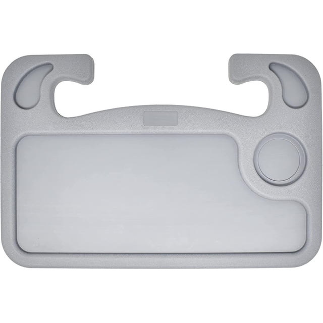 Bandeja para volante de coche 2 en 1 de Deskgrey | Bandeja para volante para ordenador portátil con soporte para bolígrafo | Bandeja para comida de coche para comer con soporte para bebidas | Multipur