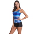 thumbnail image 2 of Melyum Women Tankini Two Piece Swimsuits Tummy Control Tank Top Swimwear with Boyshorts Stripes Bathing Suits, 2 of 6