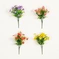 thumbnail image 6 of Nearly Natural Pansy Bush UV Resistant Artificial Outdoor Plant - 13" - Multicolor - Set of 12, 6 of 9