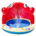 thumbnail image 1 of Sloosh Kiddie Pool with Canopy Baby Pool Inflatable Crab Sprinkler, Wading Pool for Learning,Children&acirc;??s Sprinkler Pool,Kiddie Water, 1 of 6