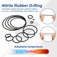thumbnail image 5 of Uxcell 10pcs Nitrile Rubber O-Rings 65mm OD 61mm ID 2mm Width Metric Buna-N NBR Sealing Gasket Plumbing Sealing Repair O Rings for Car Auto Vehicle Repair Faucet Air Gas, 5 of 7