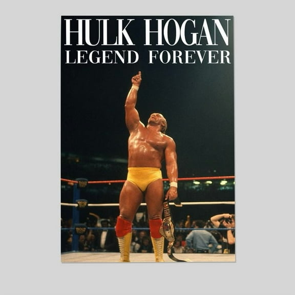 Vintage Poster - RIP Hulk Hogan Poster – Style 1980s Hulk Hogan and Cindy Lauper - Size 24x36 - Kiloa