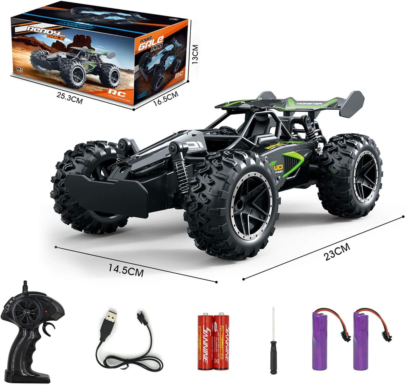 DoDoMagxanadu Remote Control Car, RC Cars for boys age 8-12, Toys Cars for boys age 4-7, 1:18 2.4Ghz All Terrain Off Road Monster RC Truck Toys for Kids, Easter Basket Stuffer