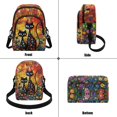 thumbnail image 7 of TSOVTHRID Black Cat Floral Print Cell Phone Crossbody Bag Sleeve with Zipper Closure for Women Travel Small Crossbody Purse with Adjustable Strap, 7 of 7
