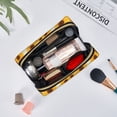 thumbnail image 3 of Vintage Marble Pattern Sunflower Makeup Bag, Large Capacity Travel Cosmetic Bag for Women Girls- Travel Toiletry Bag Leather Portable Waterproof Makeup Case Organizer with Handle, 3 of 4