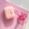 thumbnail image 1 of Étui Cœur Rose pour Filles pour AirPods Pro Coque Texturée Protection pour Écouteurs AirPods 2 3 3ème Coque Souple IMD avec Porte-Clés pour AirPods Pro 2, 1 of 6