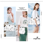 Angel Kiss for Women Large capacity Vegan Leather wallet and Handbags Crossbody Purses Multi pocket shoulder bag