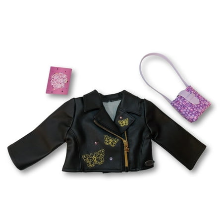 American Girl World By Us Makena Accessories for 18  Dolls NEW Butterfly Jacket Purple Purse price history on PriceWatchPro