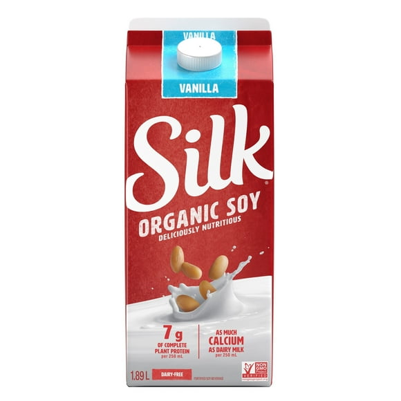 Boisson de soya biologique Silk, saveur vanille, sans produits laitiers 1.89 LT Boisson de soya