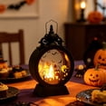 thumbnail image 4 of Witch LED Lantern, Black , 6.7" Battery Operated Light with Spooky Silhouette, Hanging & Tabletop Decor for Party, 4 of 7